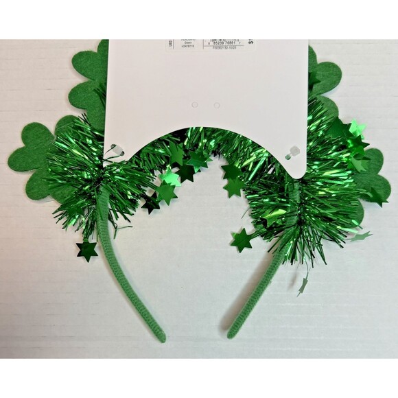 Set of 2 St Patrick's Day Shamrock & Sequin Rainbow Leprechaun Hat Headbands NEW - Picture 6 of 8